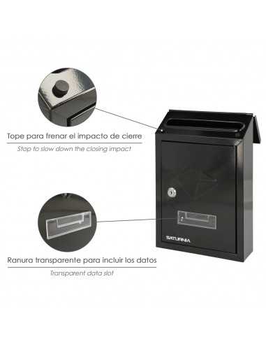 Buzon Exterior Residence 205 x 300 x 70 mm. Negro