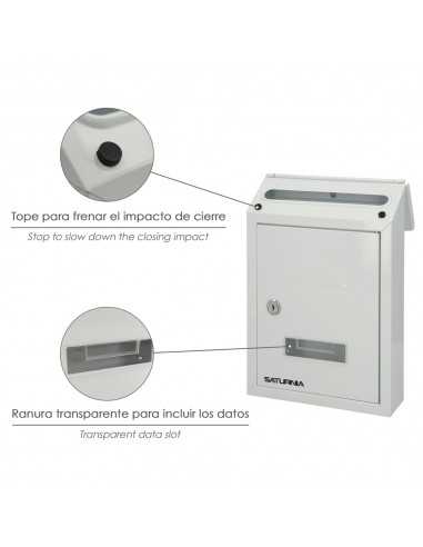 Buzon Exterior 205 x 300 x 70 mm. Blanco