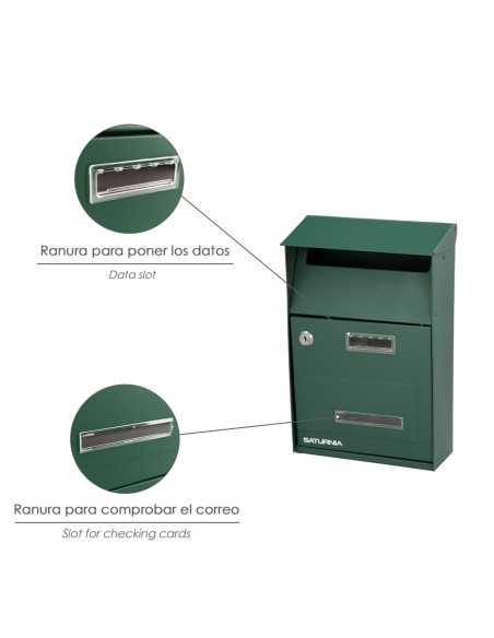 Buzon Exterior Country Verde 215 x 320 x 105 mm.