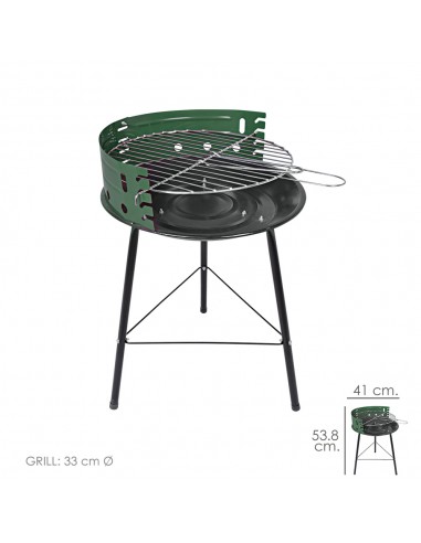 Barbacoa  Saturnia "Cocinero" Redonda 41x39.5x53.8 (Alt.) cm.