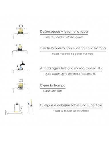 Trampa Exterior Para Moscas Reutilizable (5 Unidades).
