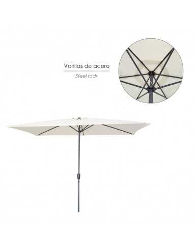 Sombrilla De Jardin Rectangular 2x3 Metros