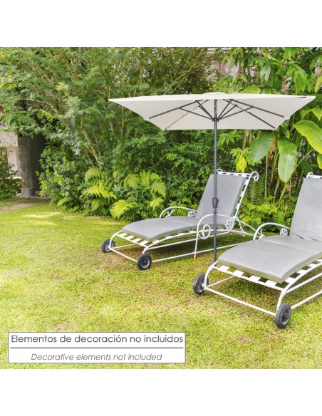 Sombrilla De Jardin Rectangular 2x3 Metros