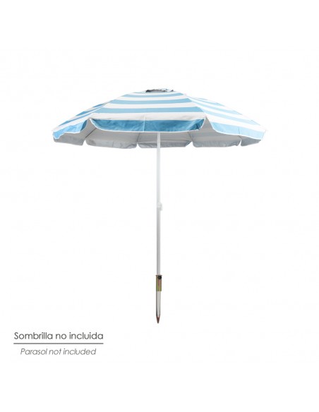 Pincho Acero Sombrilla Playa 45,5 cm.