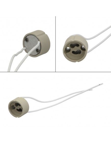 Portalamparas GU-10 Ceramico Para Bombillas Halogenas / LED
