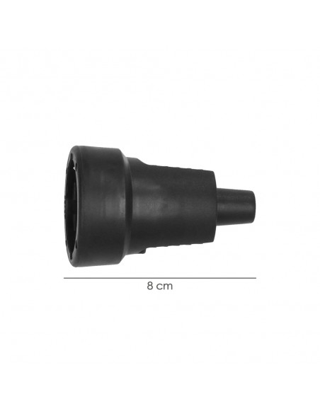 Base Aerea Toma Tierra Goma 4/4,8 mm. Negro (Industrial)