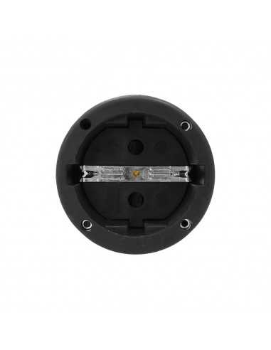 Base Aerea Toma Tierra Goma 4/4,8 mm. Negro (Industrial)