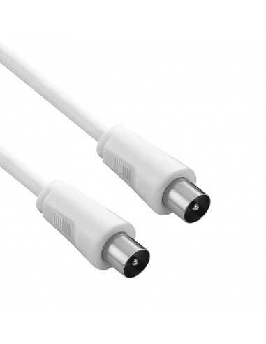 Prolongacion Tv - Video. 5 metros Toma 9,5 mm. Con Adaptador Macho Hembra