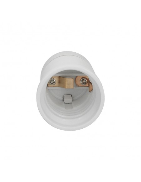Portalamparas 4 Amperios Rosca E-27 Obra Blanco.