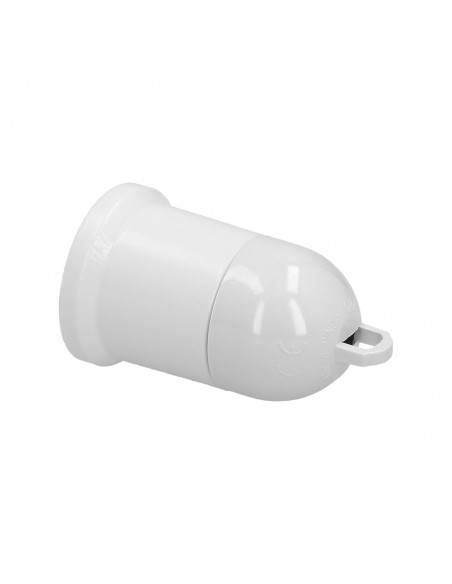 Portalamparas 4 Amperios Rosca E-27 Obra Blanco.