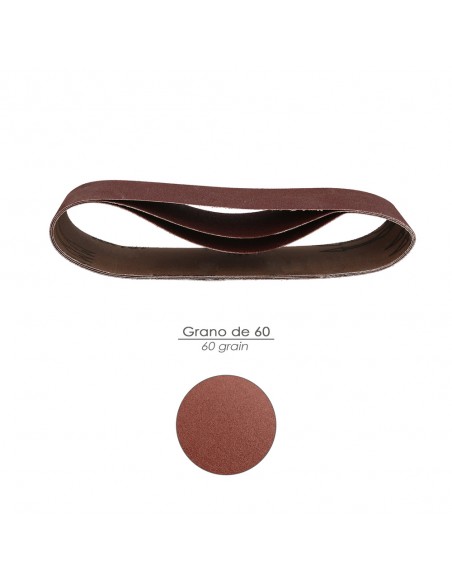Lija Recambio Para Lijadoras De Banda  75x457 mm. grano  40 (Pack 3 Piezas)