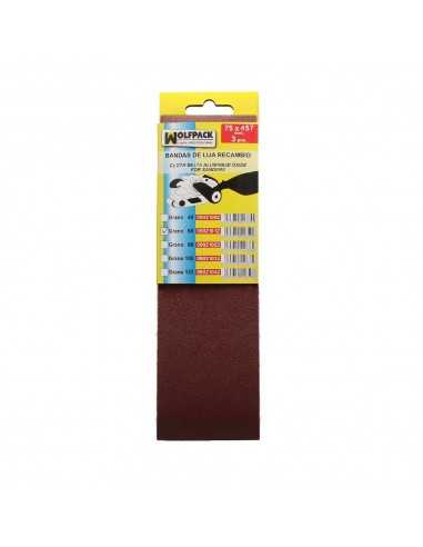 Lija Recambio Para Lijadoras De Banda  75x457 mm. grano  40 (Pack 3 Piezas)