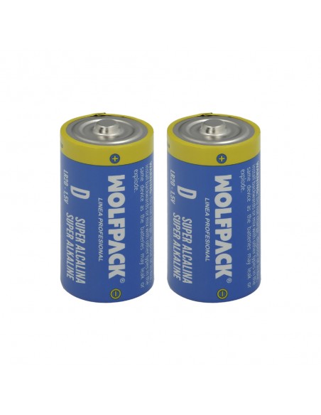 Pila Wolfpack Alcalina D - LR20 (Blister 2 Piezas)
