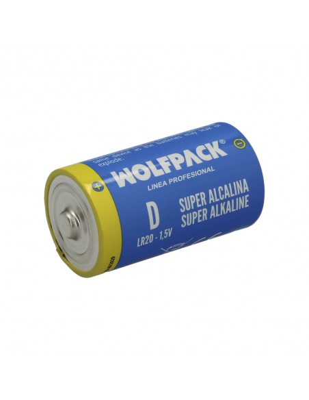 Pila Wolfpack Alcalina D - LR20 (Blister 2 Piezas)