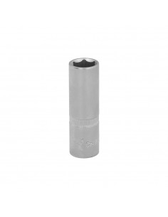 Llave Vaso 1/4" Hexagonal Larga 11 mm. Perfil de 6 caras. Acero Cromo Vanadio, Aristas Redondas