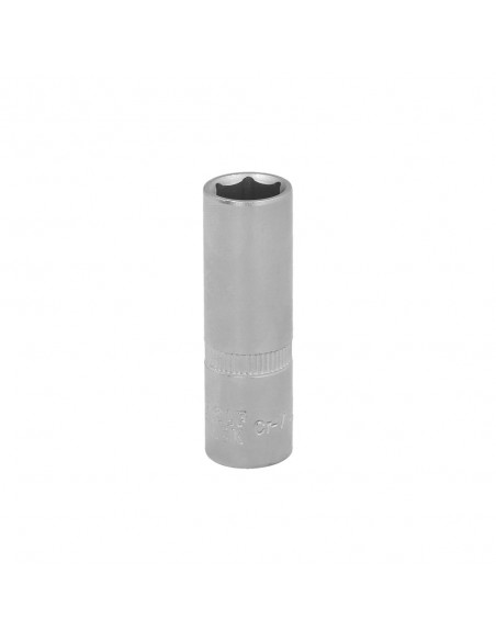 Llave Vaso 1/4" Hexagonal Larga 11 mm. Perfil de 6 caras. Acero Cromo Vanadio, Aristas Redondas