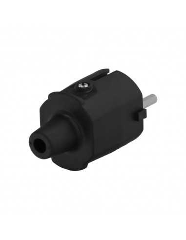 Clavija Toma Tierra Goma 4,8mm Negro (Industrial)