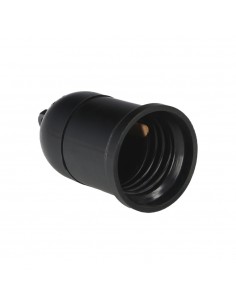 Portalamparas 4 Amperios Rosca E-27 Obra Negro.