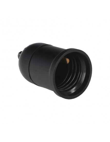 Portalamparas 4 Amperios Rosca E-27 Obra Negro.