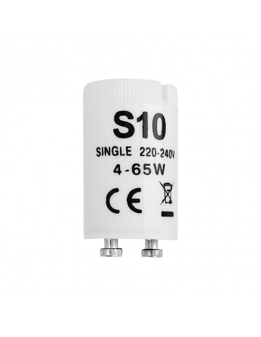 Cebador 4 - 65 Watt. Cebador Fluorescente, Arrancador Tubo Fluorescente, Cebador Encendido Rápido.