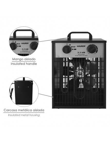 Calefactor Industrial 1650 / 3300 Watt. Cañon Aire Caliente. Calefactor Industrial 1650 / 3300 Watt. Cañon Aire Caliente.