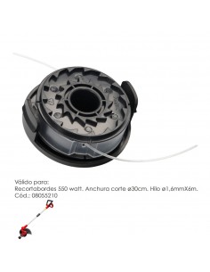 Cabezal Nylon Repuesto Recortabordes 550 Watt. (Codigo 08055210)