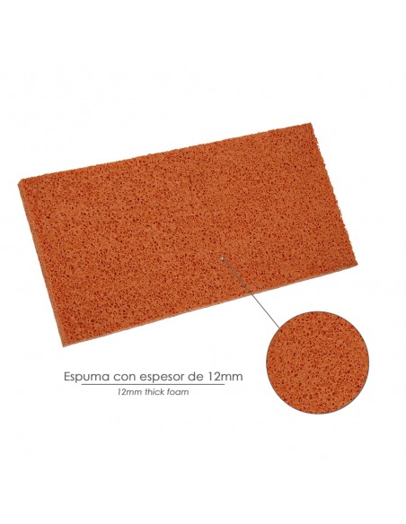 Talocha Espuma Naranja / Aluminio 14x21cm.