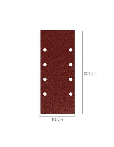Lija Recambio Con Velcro 93x228 mm. con Agujeros Grano  40 (10 Piezas)