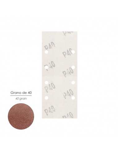 Lija Recambio Con Velcro 93x228 mm. con Agujeros Grano  40 (10 Piezas)