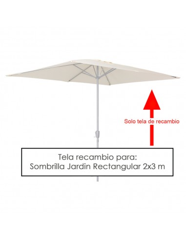 Tela Recambio Sombrilla De Jardin Rectangular 2x3 Metros (Saturnia)