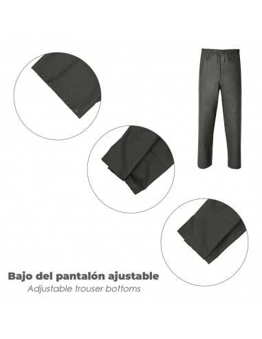 Traje de Agua Impermeable Verde Poliuretano Talla 7-L