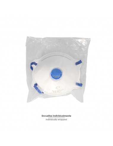 Mascarilla FFP2 Rigida Con Valvula (10 Unidades) Envasadas Individualmente