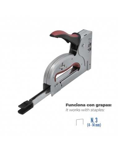 Grapadora Metal Regulable Plus N3 4/14mm