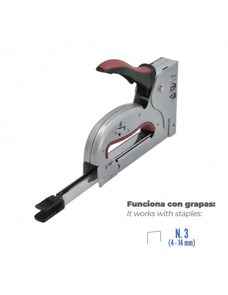 Grapadora Metal Regulable Plus N3 4/14mm
