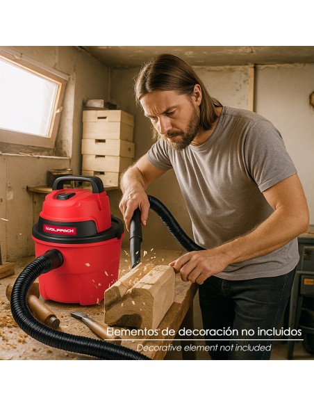 Aspirador Soplador Plástico Agua Y Polvo 10 Litros / 1000 Watt.
