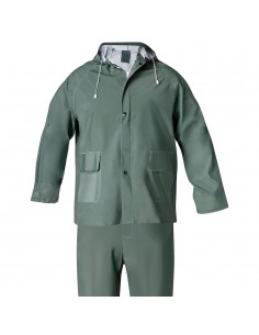 Traje de Agua Impermeable Verde Pvc         Talla 7-L