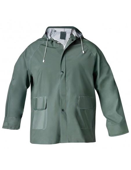 Traje de Agua Impermeable Verde Pvc         Talla 7-L