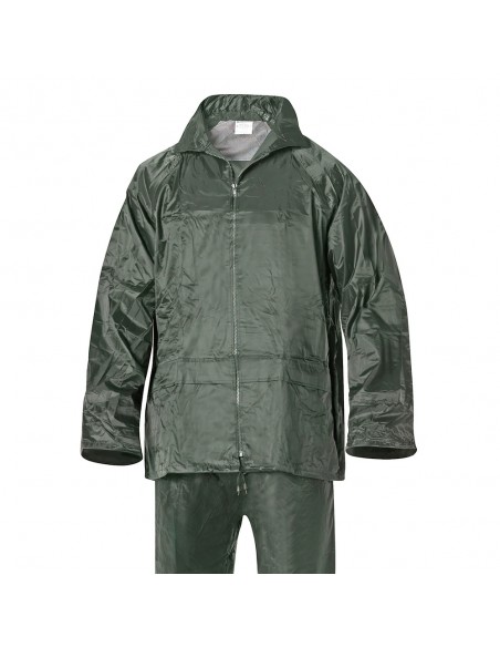 Traje de Agua Impermeable Verde Nylon       Talla 7-L