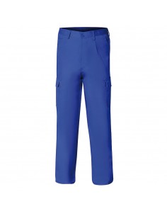 Pantalon De Trabajo Largo, Color Azul, Multibolsillos, Resistente, Talla 48