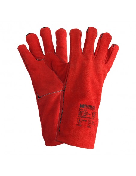 Guantes Soldar Denso Rojo Largo (Par)