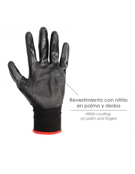 Guantes Nitrilo / Nylon Impregnado 6" (Par)