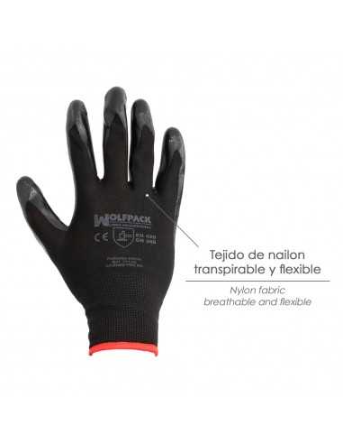 Guantes Nitrilo / Nylon Impregnado 6" (Par)