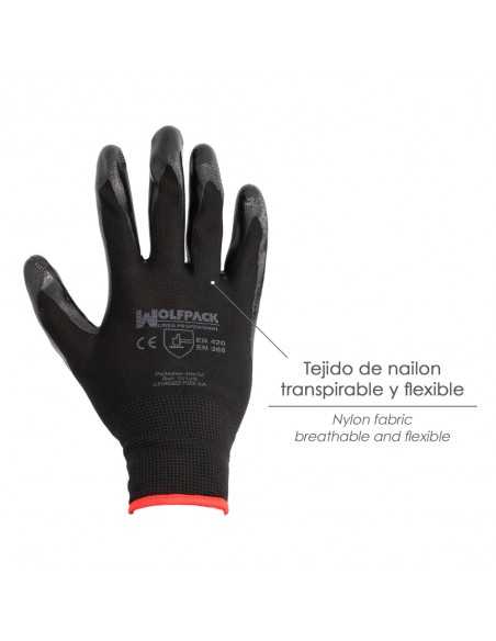 Guantes Nitrilo / Nylon Impregnado 7" (Par)