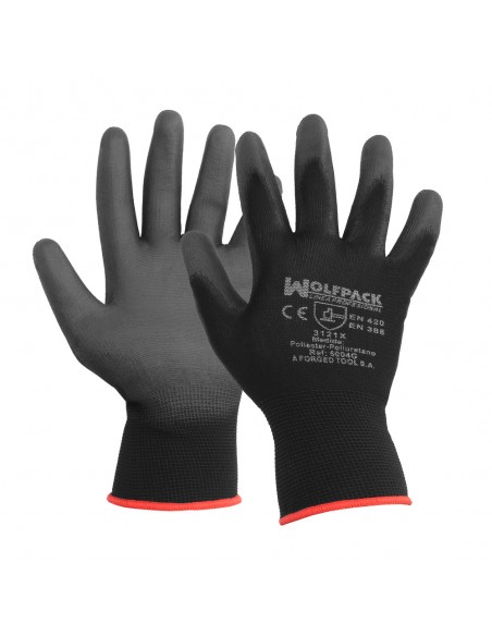 Guantes Poliuretano / Poliester Impregnado  6" (Par)