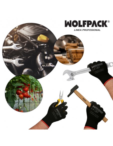 Guantes Poliuretano / Poliester Impregnado  8" (Par)