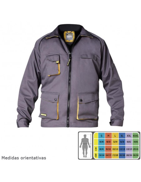 Chaqueta de Trabajo Gris/Amarillo Talla 46/48    S