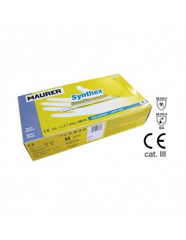 Guantes Desechables Latex Sintetico Talla 8 Caja 100 Unidades