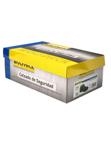 Botas Seguridad S3 Piel Negra Wolfpack  Nº 43 Vestuario Laboral,calzado Seguridad, Botas Trabajo. (Par)
