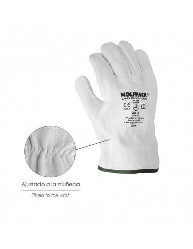 Guantes Piel FLOR  11" C/Colgador (Par)