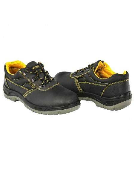 Zapatos Seguridad S3 Piel Negra Wolfpack  Nº 45 Vestuario Laboral,calzado Seguridad, Botas Trabajo. (Par)